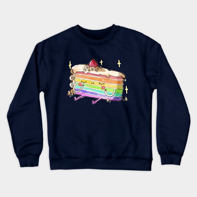 Rainbow Cake Crewneck Sweatshirt by marukihurakami